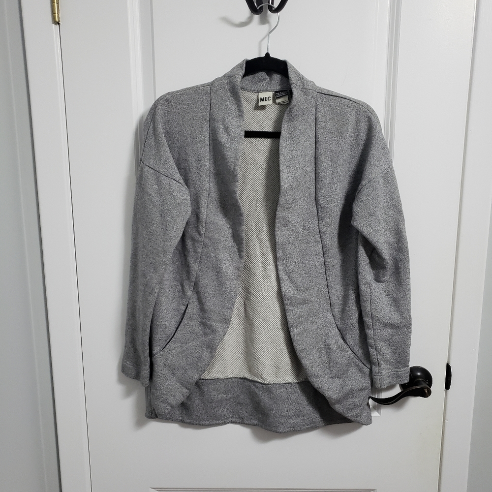 MEC Gray Organic Cotton Open Cardigan